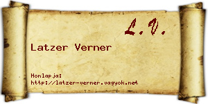 Latzer Verner névjegykártya